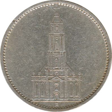 Drittes Reich 5 Mark 1935 A Garnisonskirche Silber*