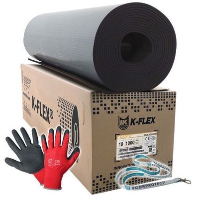 K-Flex ST Isolierplatte selbstklebend + Handschuhe + Scorprotect® Schlüsselband