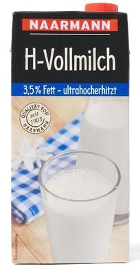 Naarmann H-Milch 3,5% Fett 1L - Ein-Dreh-Verschluss