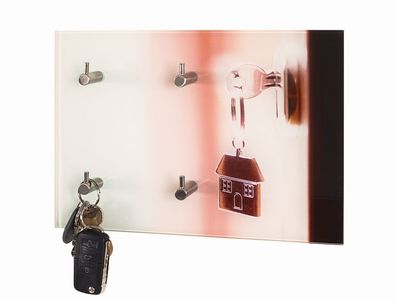 Schlüsselbrett Schlüsselboard Motiv Schlüssel Sicherheitsglas mit Printmotiv 4