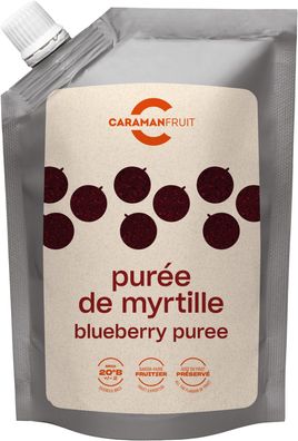 Caramanfruit Blaubeeren-Frucht-Püree 3x 1kg Heidelbeer-Püree fruchtig süße Beeren