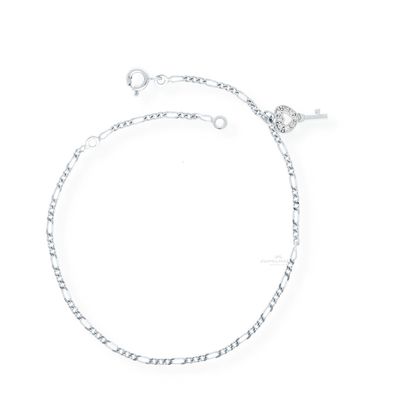 JuwelmaLux Fußkette 925 Silber mit Zirkonia JL39-04-0185