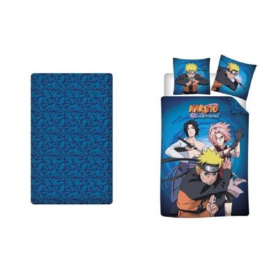 Naruto – Bettwäsche-Set mit 1x Bettbezug(140x200cm), 1x Kissenbezug(63x63cm) & 1x