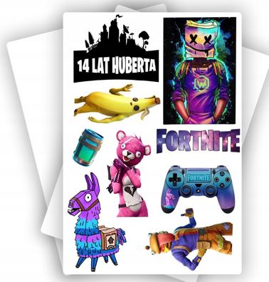 Personalisierter Tortenaufleger Fortnite Essbare Tortendekoration aus Fondant