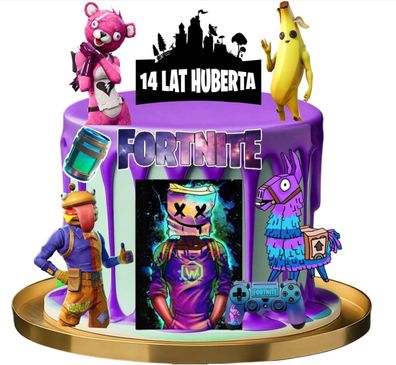 Personalisierter Tortenaufleger Fortnite Essbare Tortendekoration Fondant Esspapier
