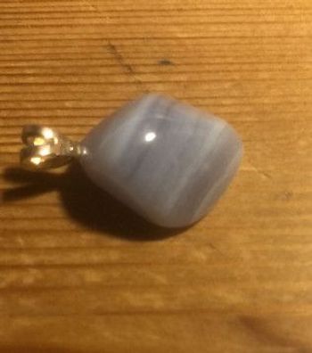 Chalcedon gebändert - Trommelstein Anhänger - SP-304 - 20 × 17 × 13 mm - 4 g
