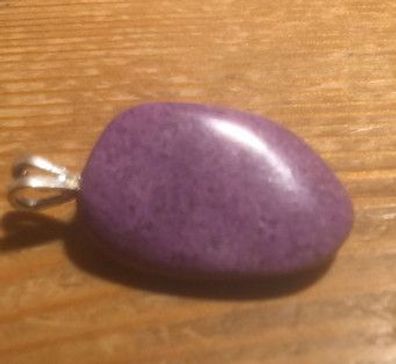 Stichtit - Trommelstein Anhänger mit Silberöse - SP-361 - 24 × 17 × 6 mm - Unikat