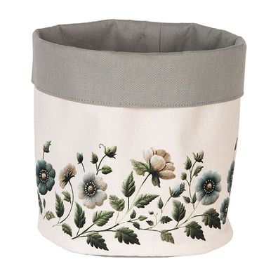 Clayre & Eef Brotkorb Ø 15x16 cm Beige Baumwolle (Gr. Ø 15x16 cm)