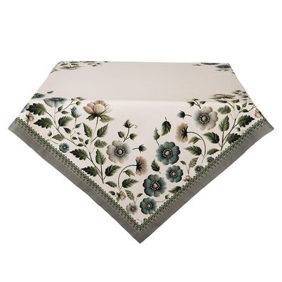 Clayre & Eef Tischdecke 100x100 cm Beige Baumwolle (Gr. 100x100 cm)