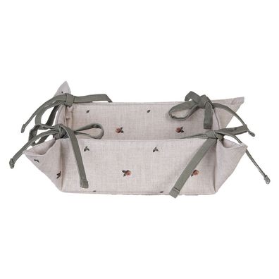 Clayre & Eef Brotkorb 35x35x8 cm Beige Baumwolle (Gr. 35x35x8 cm)
