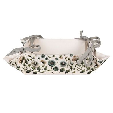 Clayre & Eef Brotkorb 35x35x8 cm Beige Baumwolle (Gr. 35x35x8 cm)