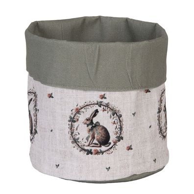 Clayre & Eef Brotkorb Ø 15x16 cm Beige Baumwolle (Gr. Ø 15x16 cm)