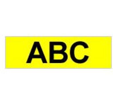 Schriftband TZe-S621 (lam.) Schwarz auf Gelb BxL 9mm x 8m