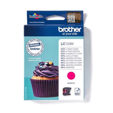 Brother Tintenpatrone LC-123M Magenta (ca. 600 Seiten)