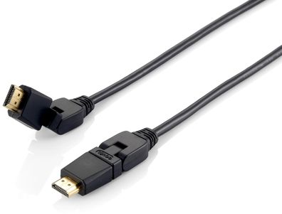 equip HDMI High Speed Kabel mit Ethernet (schwenkbar) 1m