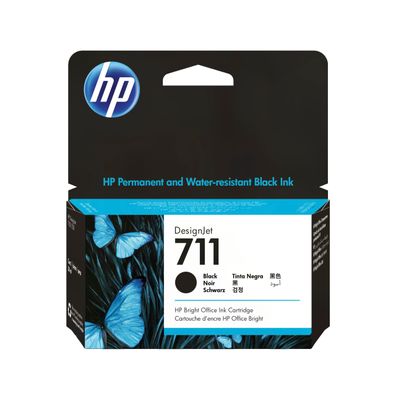 HP 711 Schwarz DesignJet Tintenpatrone, 38 ml