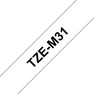 Brother Schriftband TZe-M31 (lam.) Schwarz auf Gold 12mm x 8m