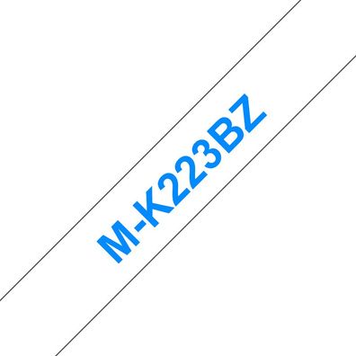 Schriftband M-K223 (nicht lam.) Blau auf Weiß 9mm x 8m