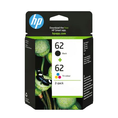 HP 62 2er-Pack Schwarz/Cyan/Magenta/Gelb Orig. Druckerpatronen