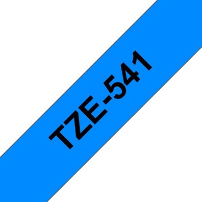 Brother Schriftband TZe-541 (lam.) Schwarz auf Blau 18mm x 8m
