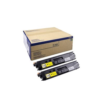 Brother Toner TN-329YTWIN Doppelpack Gelb (12000 Seiten)