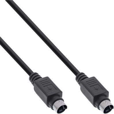 InLine® S-VHS Kabel, 4pol mini DIN Stecker / Stecker, 2m, schwarz