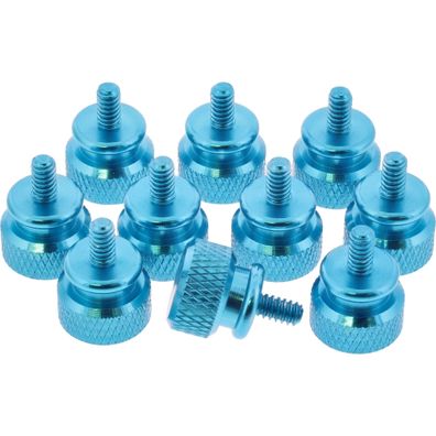 InLine® Rändelschrauben (blau) für Gehäuse, 12mm, 10er Pack