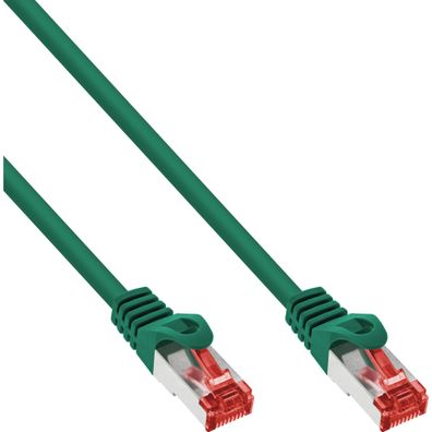 InLine® Patchkabel, S/FTP (PiMf), Cat.6, 250MHz, PVC, Kupfer, grün, 0,5m, grün