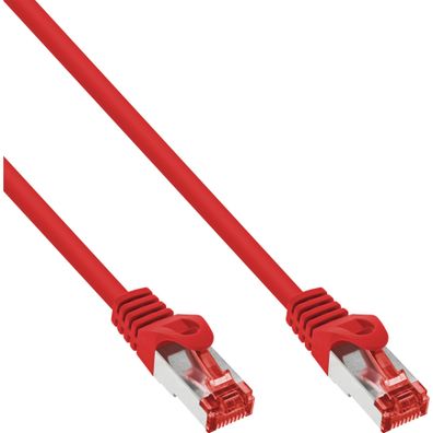 InLine® Patchkabel, S/FTP (PiMf), Cat.6, 250MHz, PVC, Kupfer, rot, 25m, rot