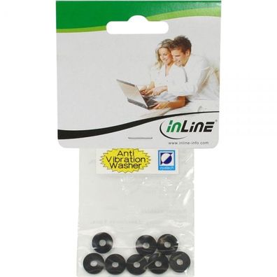 InLine® Gummi Unterlegscheiben, zur Festplatten-Entkopplung, 8 Stück