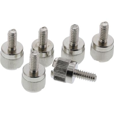 InLine® Rändelschrauben, silber, für Gehäuse, 12mm, 6er Pack