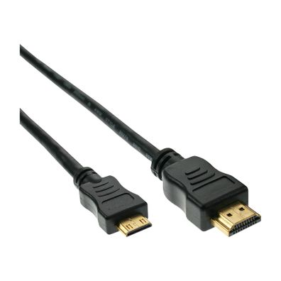 InLine® HDMI Mini Kabel, High Speed HDMI Cable, Stecker A auf C, verg. Kontakte,