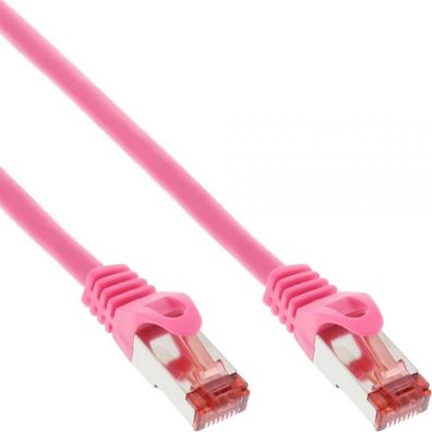 InLine® Patchkabel, S/FTP (PiMf), Cat.6, 250MHz, PVC, Kupfer, pink, 5m, pink