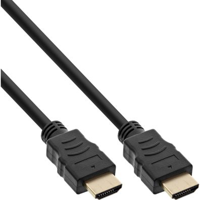 InLine® HDMI Kabel, HDMI-High Speed mit Ethernet, Premium, Stecker / schwarz / g