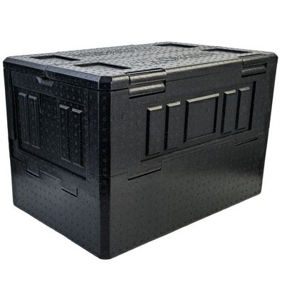 Warmhaltebox Kühl Thermo Isolierbox faltbar Schwarz 62L 600x405x400mm