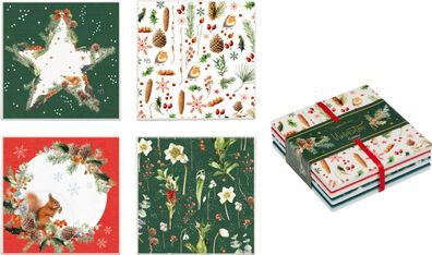 Untersetzer (4 St. sort.) - Zauberhafter Winterwald, Die Spiegelburg, 22922