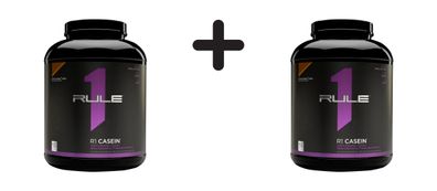 2 x Rule1 R1 Casein Protein (4lbs) Chocolate Fudge