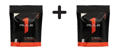 2 x Rule1 R1 Protein Whey Isolate (1lbs) Vanilla Crème