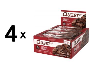 4 x Quest Nutrition Quest Bars (12x60g) Chocolate Brownie