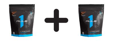 2 x Rule1 R1 Whey Protein (1lb) Chocolate Fudge