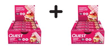 2 x Quest Nutrition Quest Bars (12x60g) Strawberry Shortcake