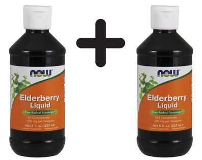 2 x NOW Foods Elderberry Liquid - 237 ml
