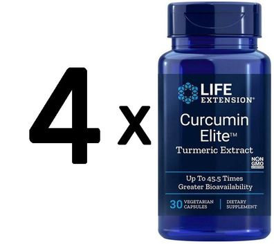 4 x Life Extension Curcumin Elite Turmeric Extract - 60 vcaps