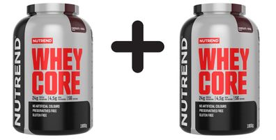 2 x Nutrend Whey Core, Chocolate + Cocoa - 1800g