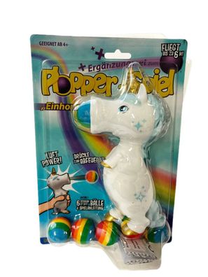 Plopper - Ball Spiel Einhorn weiß