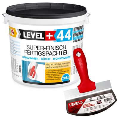 Spachtel Masse Super Finish Fertigspachtel 20kg | Eimerschaber Reiniger L+44|5-210