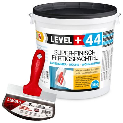 Spachtel Masse Super Finish Fertigspachtel 25kg | Eimerschaber Reiniger L+44|5-210