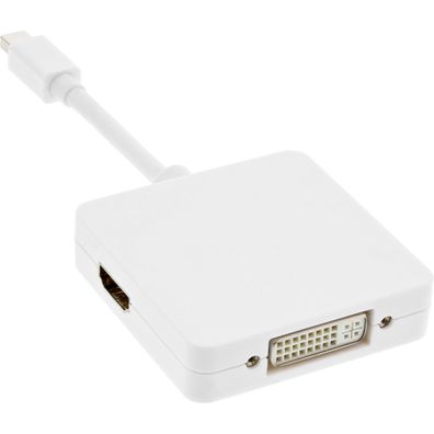 InLine® Mini DisplayPort zu HDMI/DVI/DisplayPort Adapterkabel, weiß, weiß