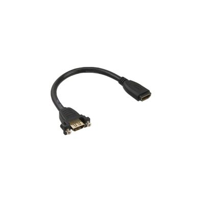 HDMI Adapterkabel zum Einbau, HDMI A Buchse/Buchse, vergoldete Kontakte, 4K2K, 0