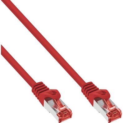 InLine® Patchkabel, S/FTP (PiMf), Cat.6, 250MHz, halogenfrei, Kupfer, rot, 3m, r